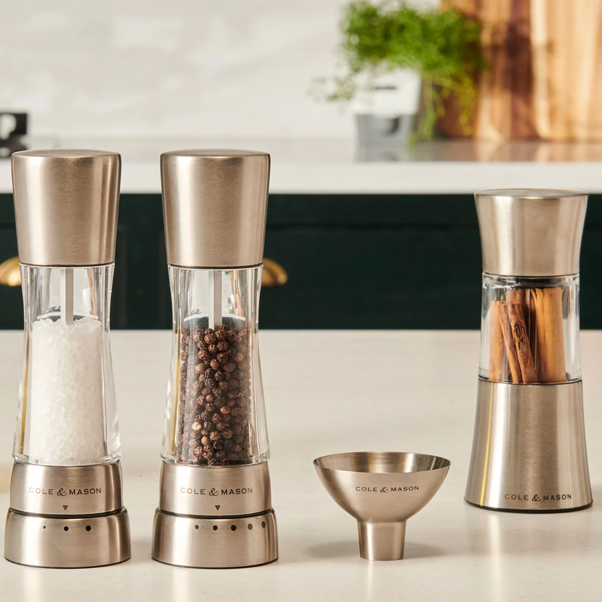 Cole & Mason Dover Stainless Steel Funnel – For Salt & Pepper Mills