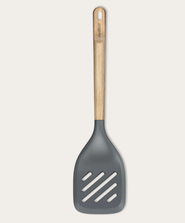 Zyliss Slotted Turner with Oak Wood Handle