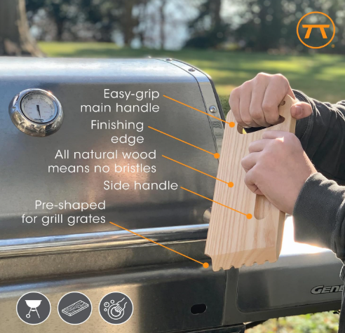 Outset Verde Collection Natural Wood Grill Scraper 10"