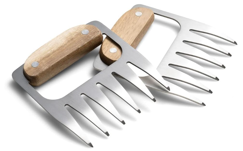Outset Meat Shredding Bear Claws – Stainless Steel & Acacia