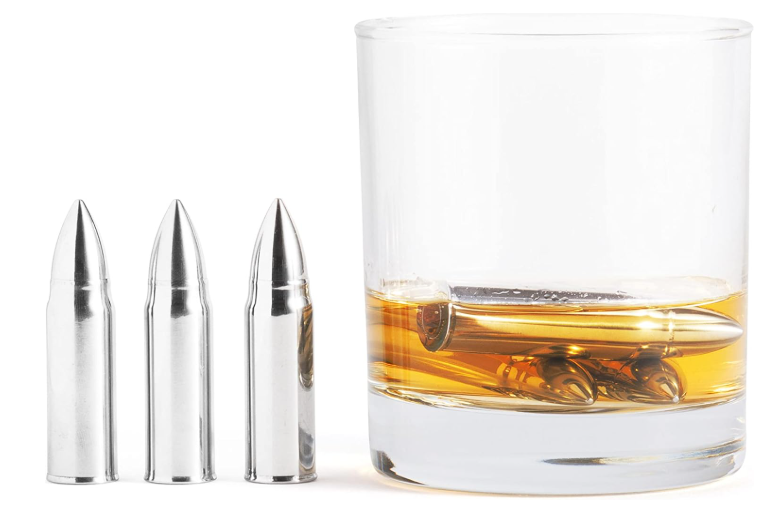 Outset Bullet Whiskey Chillers with Ammo Case