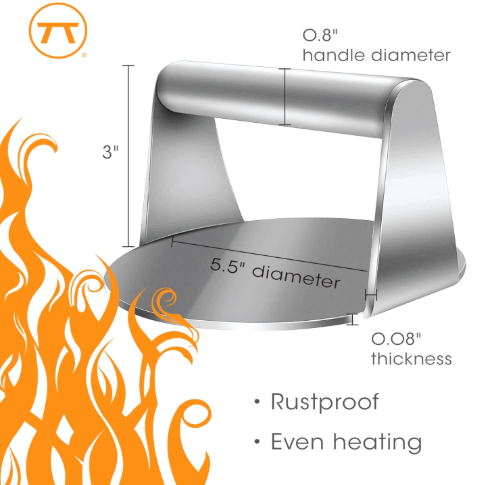 Outset Burger Smasher – Stainless Steel Grill Press