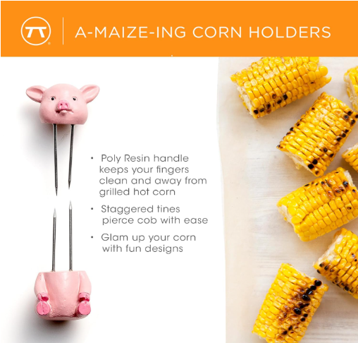 Outset Piglets Corn Holders – Set of 8