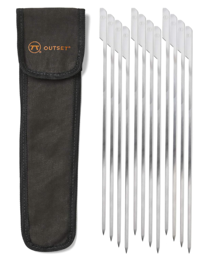 Outset Paddle Skewers – Stainless Steel with Canvas Bag