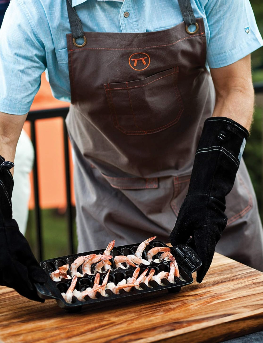 Outset Canvas Griller’s Apron – Brown with Multi-Pockets by Kitchen Niche