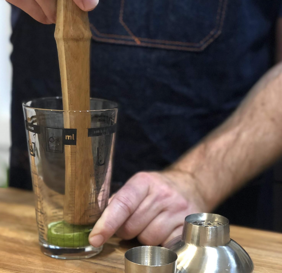 Outset Acacia Wood Cocktail Muddler – 11" Natural