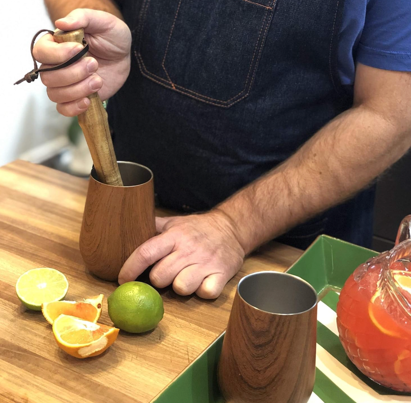 Outset Acacia Wood Cocktail Muddler – 11" Natural