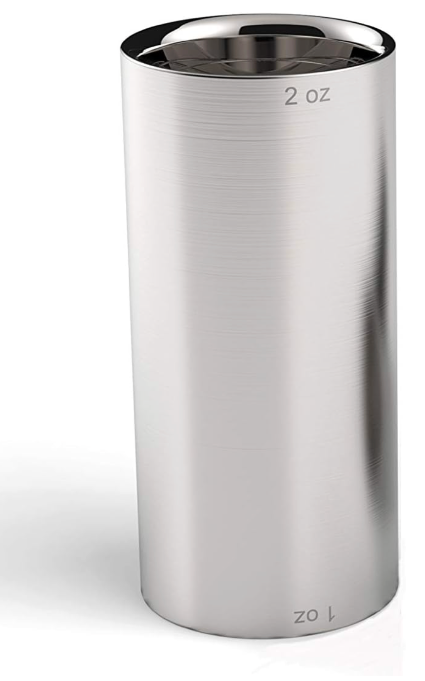 Outset Double Wall Measuring Jigger – 1 oz &amp; 2 oz Stainless Steel