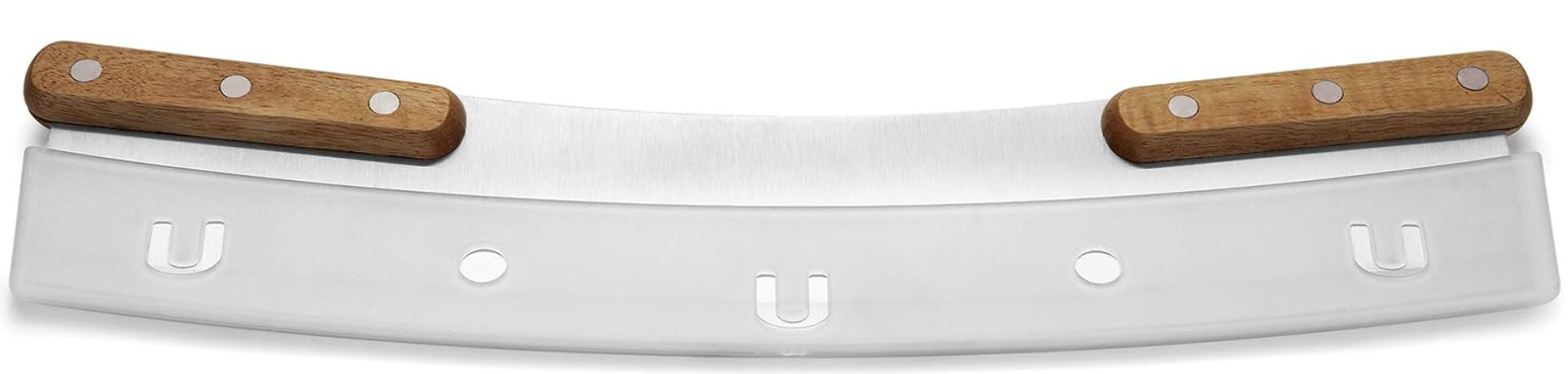 Outset Acacia Handle Pizza Rocker Cutter