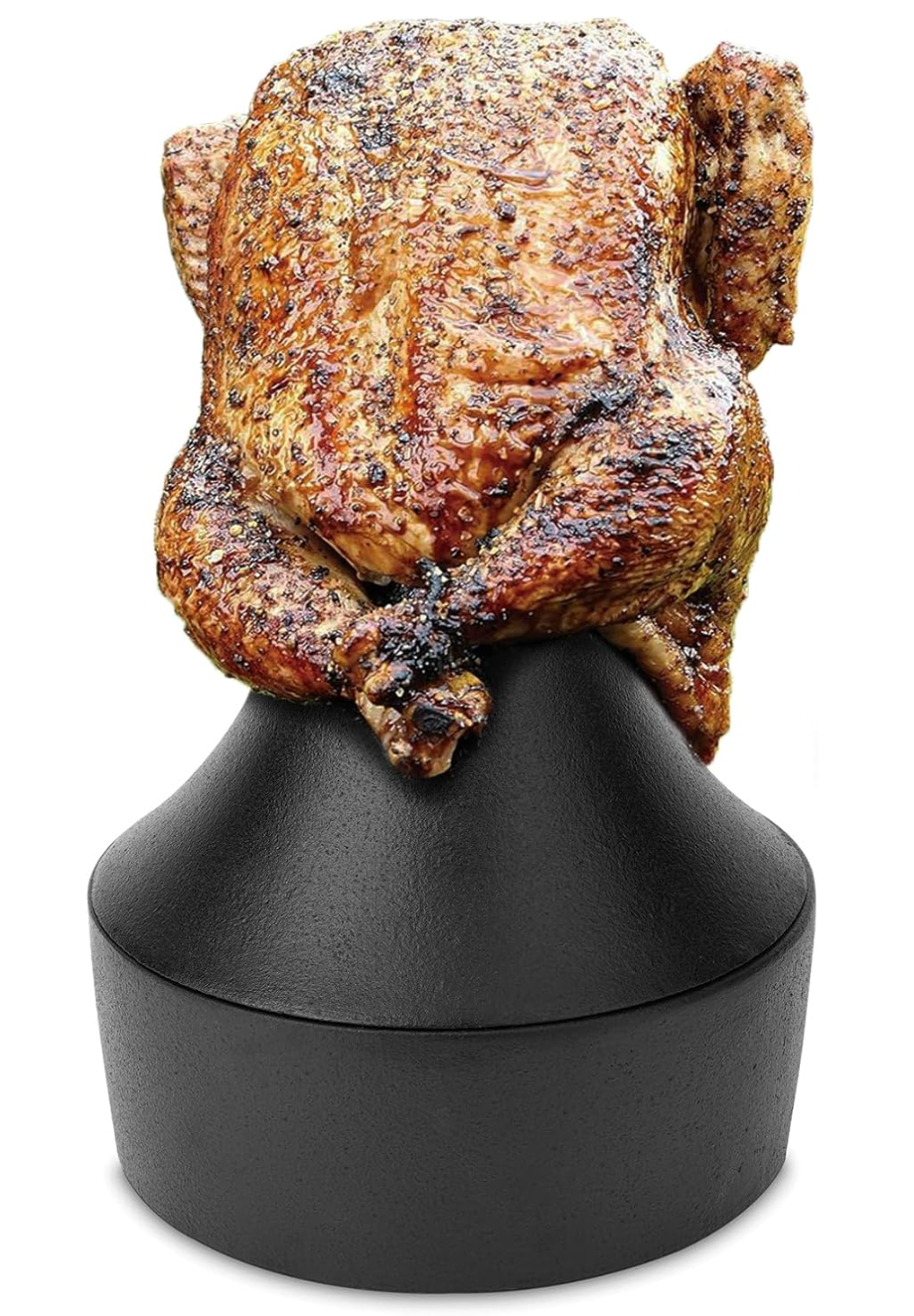 Outset Cast Iron Beer Can Chicken Holder &amp; Flavor Infuser