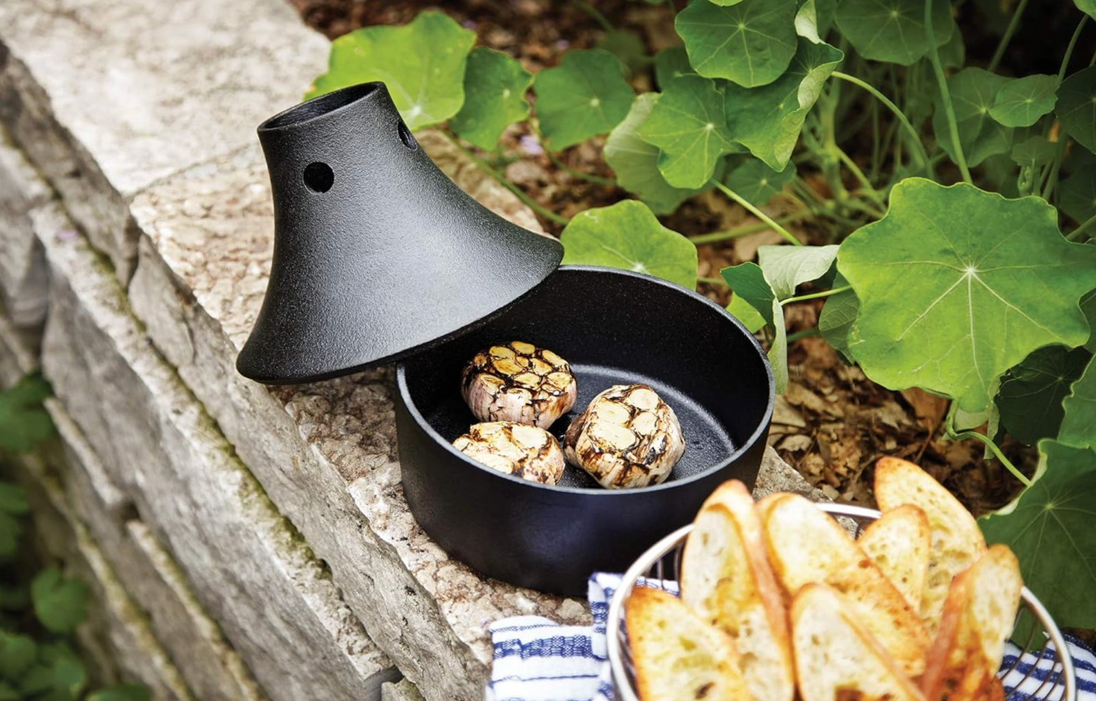 Outset Cast Iron Beer Can Chicken Holder & Flavor Infuser