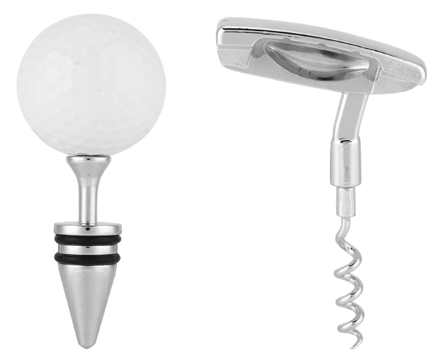 Outset Golfer’s Wine Opener & Stopper Set