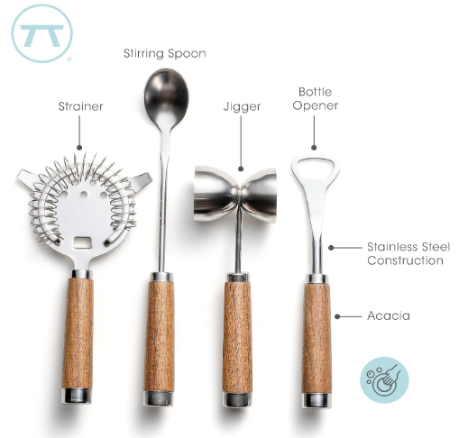 Outset Acacia Bar Tool Kit – Set of 4