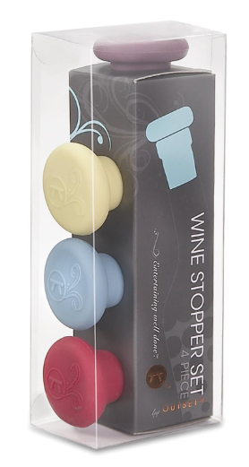 Outset Silicone Wine Stoppers – Set of 4