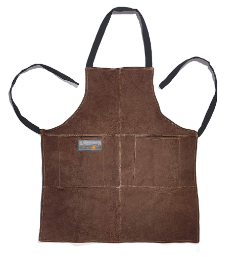 Outset Brown Leather Grill Apron – One Size Fits All