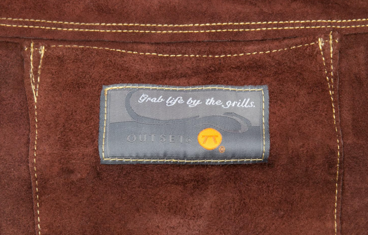 Outset Brown Leather Grill Apron – One Size Fits All