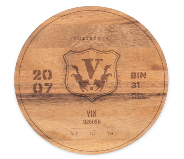 Circle Serving Board – 2007 Wine Barrel Engraving