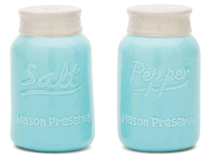 Fox Run Ceramic Mason Jar Salt &amp; Pepper Shakers