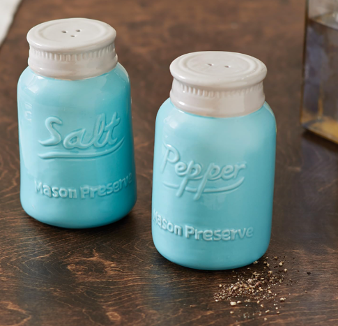 Fox Run Ceramic Mason Jar Salt & Pepper Shakers
