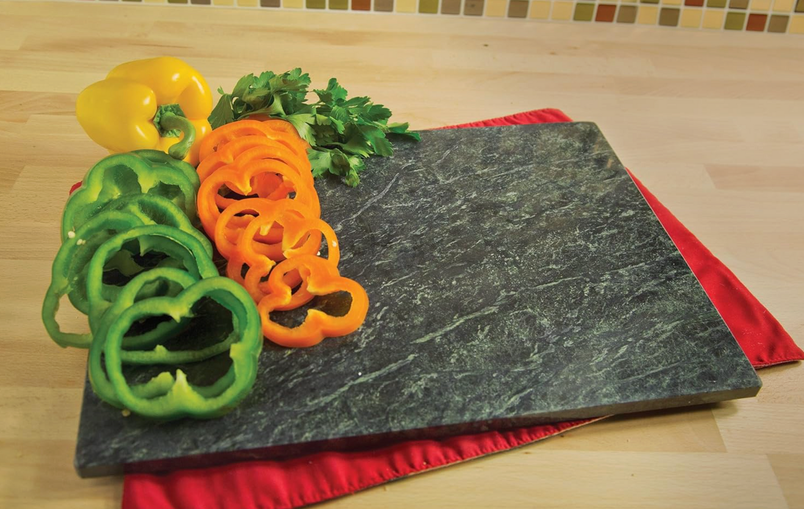 Fox Run Green Marble Pastry Board – 12" x 16"