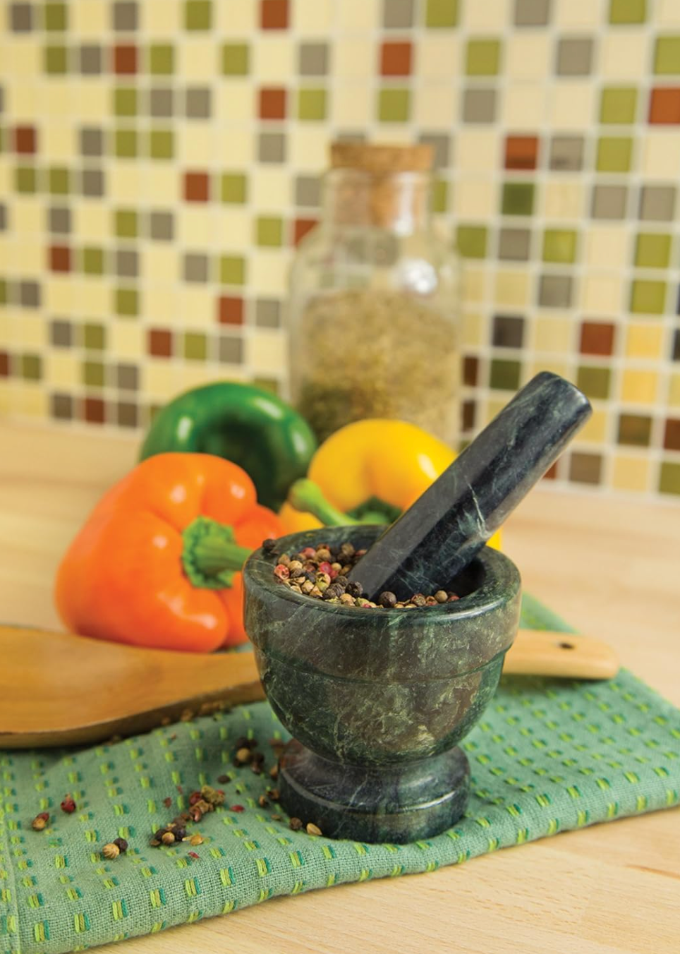 Fox Run Green Marble Mortar & Pestle – 3"