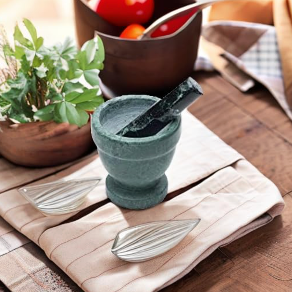 Fox Run Green Marble Mortar & Pestle – 4"