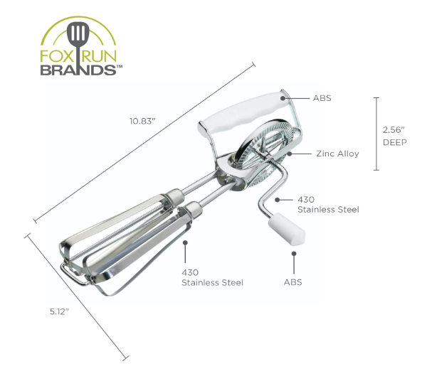 Fox Run Hand Crank Egg Beater / Whisk
