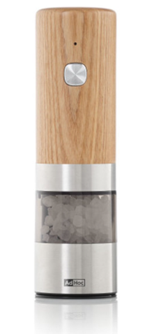 AdHoc i.Mill Electric USB Salt and Pepper Mill – Ash Wood – 6.7" / 17 cm