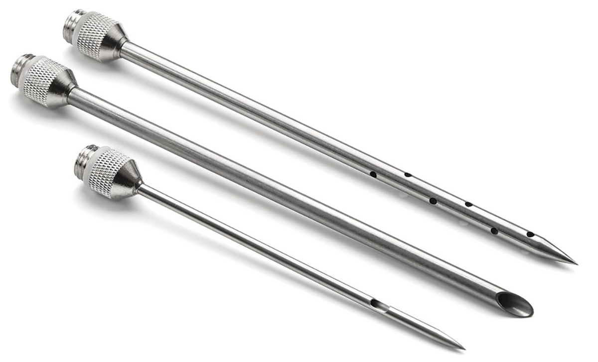 Outset Stainless Steel Marinade Injector Set – 6-Piece BBQ Kit