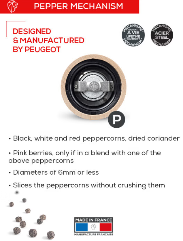 Peugeot Paris U’Select Narural Salt and Pepper Mill Set - 9” / 23 cm