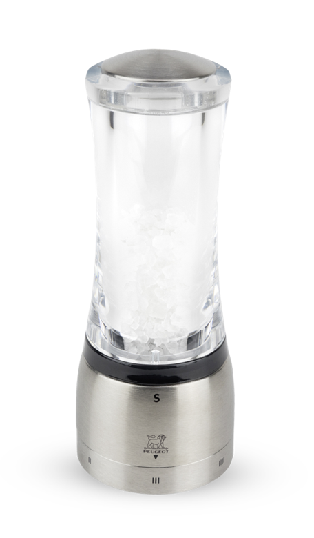 Peugeot Daman Acrylic + Stainless Steel Salt Mill - 15 cm / 6"