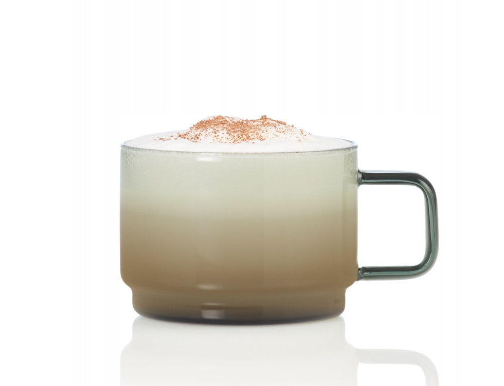 AdHoc Impact Espresso Cup Set – Grey Glass with Handle - 300 ml