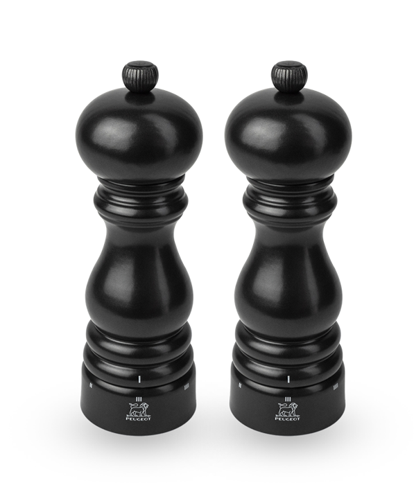 Peugeot Paris U’Select Satin Black Salt and Pepper Mill Set - 7” / 18 cm