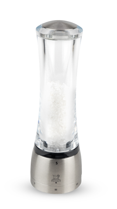 Peugeot Daman Acrylic + Stainless Steel Salt Mill - 21 cm / 8"