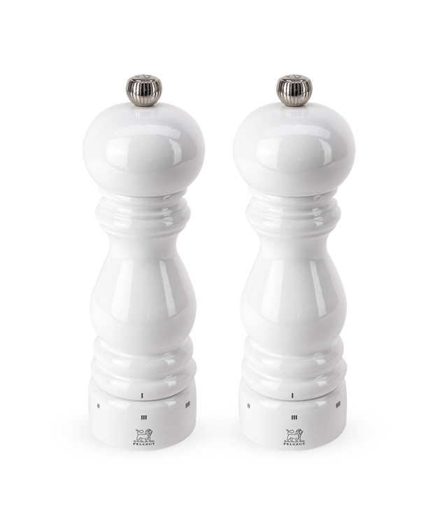 Peugeot Paris U’Select White Lacquer Salt and Pepper Mill Set - 7” / 18 cm