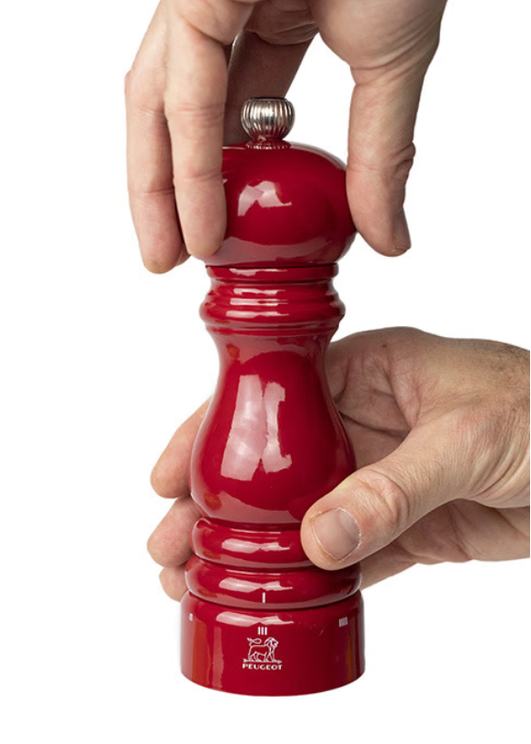 Peugeot Paris U’Select Passion Red Lacquer Salt and Pepper Mill Set - 7” / 18 cm