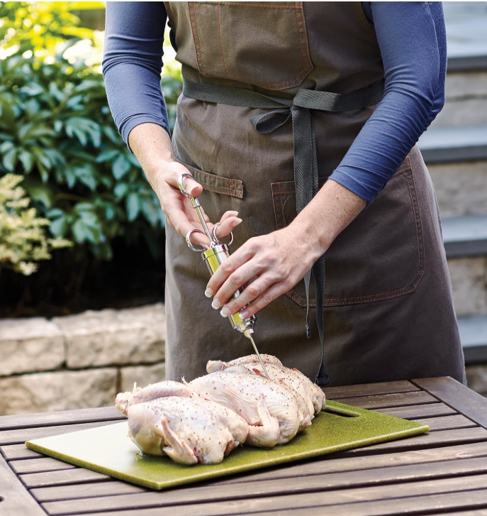 Outset Stainless Steel Marinade Injector Set – 6-Piece BBQ Kit