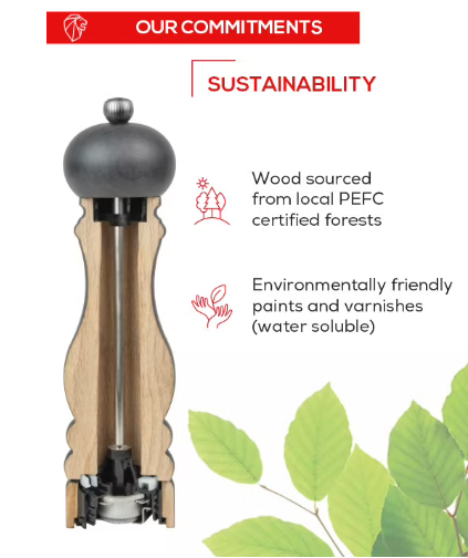 Peugeot Paris u'Select Natural 18cm Pepper Mill by Kitchen Niche