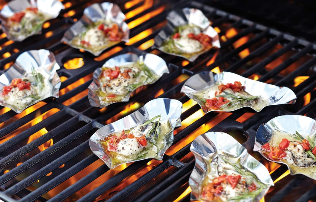 Outset Stainless Steel Grillable Oyster Shells – Set of 12