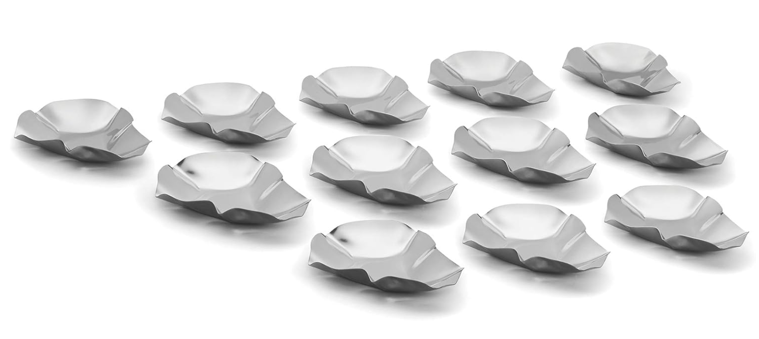 Outset Stainless Steel Grillable Oyster Shells – Set of 12