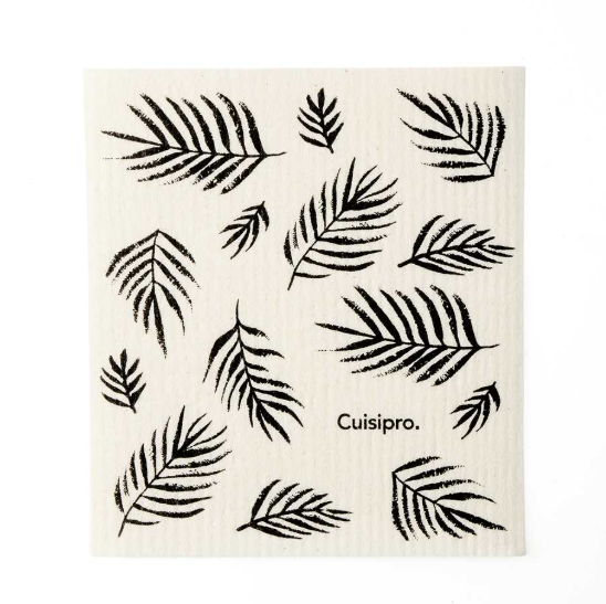 Cuisipro Reusable Eco Cleaning Cloth – Small 20 x 17 x 0.2 cm / 7.87 x 6.7" – Black Palms Cuisipro by Kitchen Niche