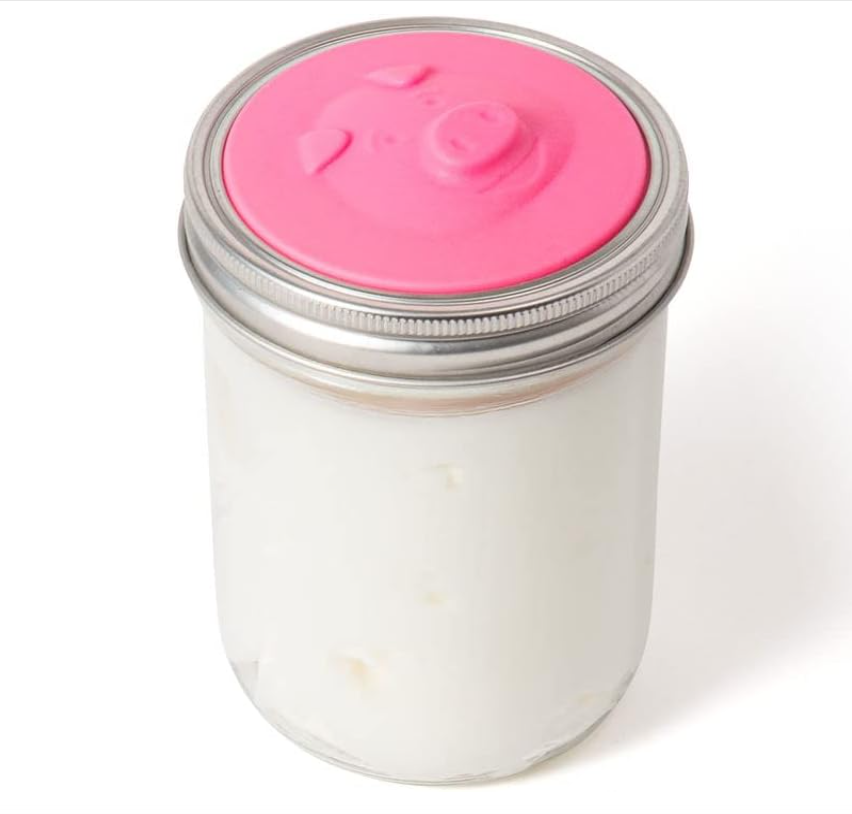 Jarware Silicone Bacon Grease Saver Mason Jar Lid with Strainer