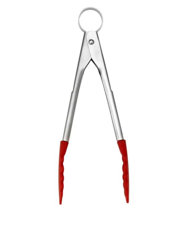Cuisipro Piccolo Mini Tongs – 7&quot; / 18 cm – Silicone Red Cuisipro by Kitchen Niche