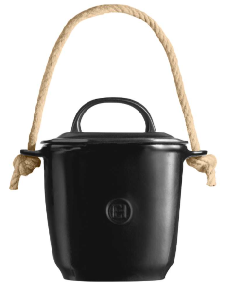 Emile Henry Compost Bin – Truffle Black (Truffe) – 25 x 20.5 x 24 cm – 3.5 L Emile Henry by Kitchen Niche