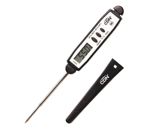 CDN Waterproof QuickRead Digital Thermometer - Black