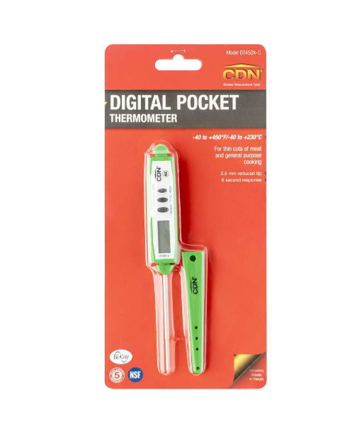 CDN Waterproof QuickRead Digital Thermometer - Green