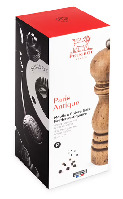 Peugeot Paris Antique 18cm Pepper Mill by Kitchen Niche