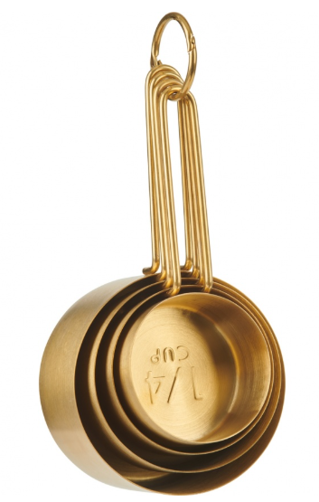 Trudeau Stainless Steel Measuring Cup Set – Gold – 4-Piece Trudeau by Kitchen Niche