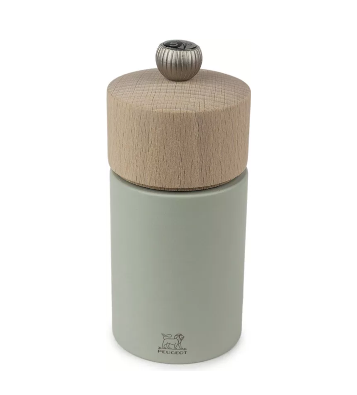 Peugeot Boreal Manual Salt Mill – Sage Green Beechwood – 12 cm