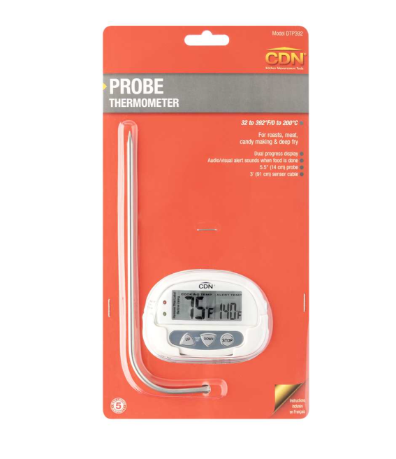 CDN Dual Probe Thermometer Timer - White